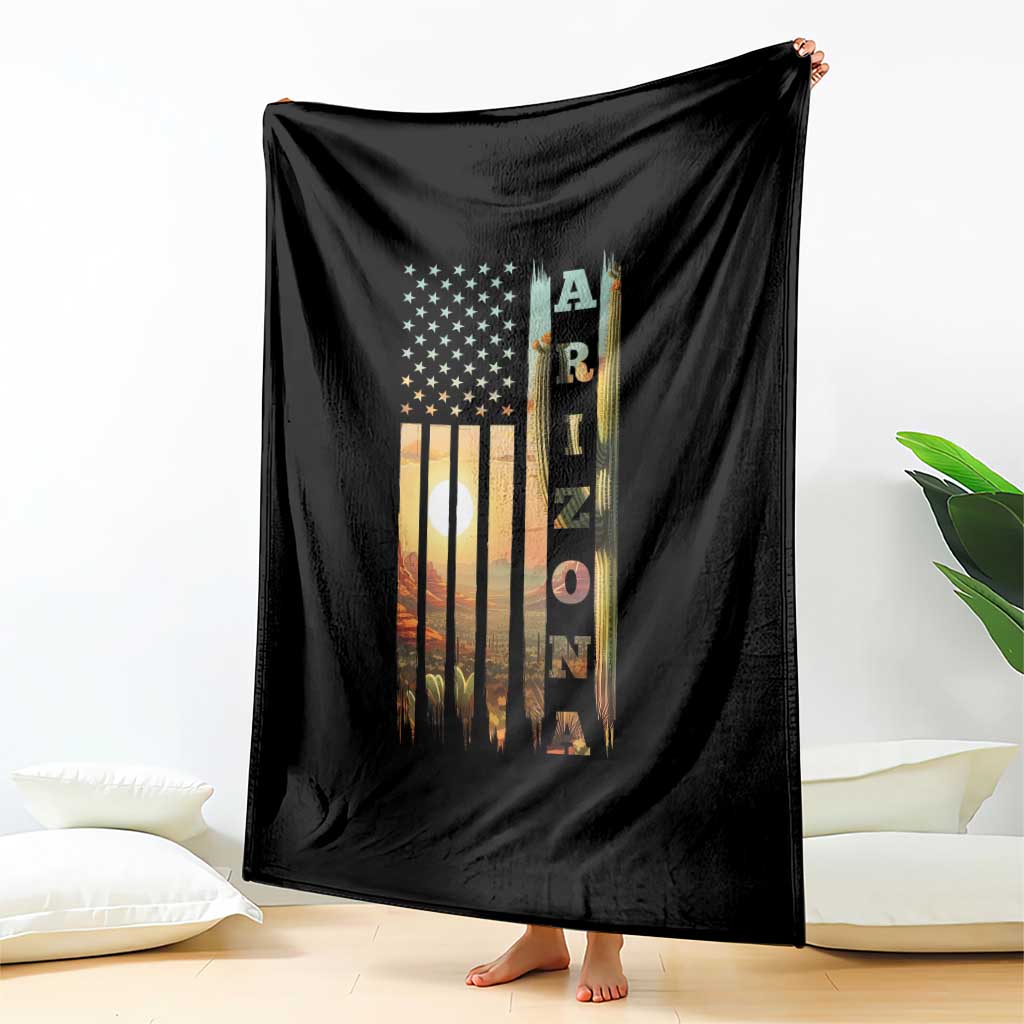 Patriotic Arizona State Flag Throw Blanket Southwest Landscape Gift TS12 Print Your Wear