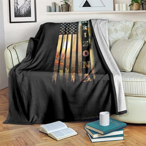 Patriotic Arizona State Flag Throw Blanket Southwest Landscape Gift TS12 Print Your Wear