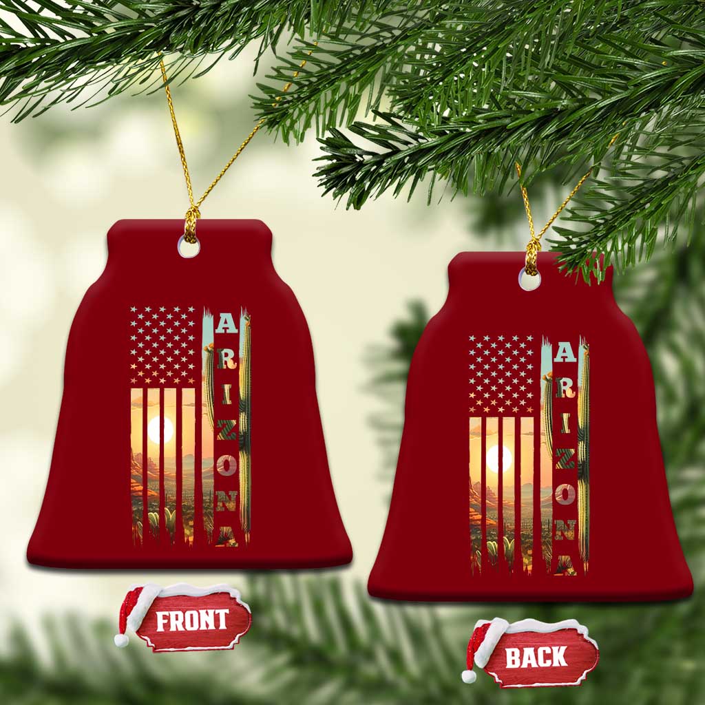 Patriotic Arizona State Flag Ceramic Ornament Southwest Landscape Gift TS12 Print Your Wear