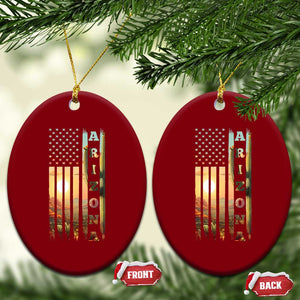 Patriotic Arizona State Flag Ceramic Ornament Southwest Landscape Gift TS12 Print Your Wear