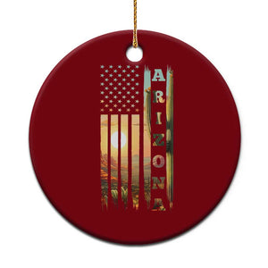 Patriotic Arizona State Flag Ceramic Ornament Southwest Landscape Gift TS12 1pc Red Print Your Wear