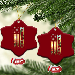 Patriotic Arizona State Flag Ceramic Ornament Southwest Landscape Gift TS12 Print Your Wear