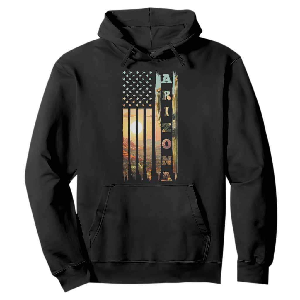 Patriotic Arizona State Flag Hoodie Southwest Landscape Gift TS12 Black Print Your Wear
