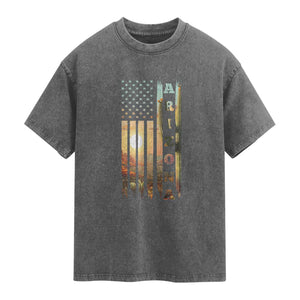 Patriotic Arizona State Flag Washed Cotton T-Shirt Southwest Landscape Gift