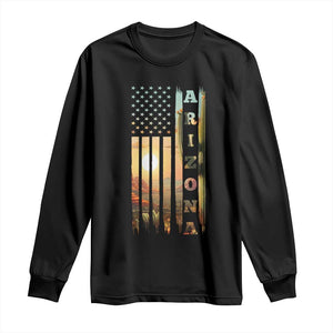 Patriotic Arizona State Flag Long Sleeve Shirt Southwest Landscape Gift TS12 Black Print Your Wear