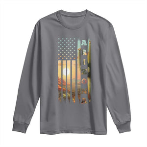 Patriotic Arizona State Flag Long Sleeve Shirt Southwest Landscape Gift TS12 Charcoal Print Your Wear
