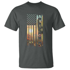 Patriotic Arizona State Flag T Shirt Southwest Landscape Gift TS12 Dark Heather Print Your Wear
