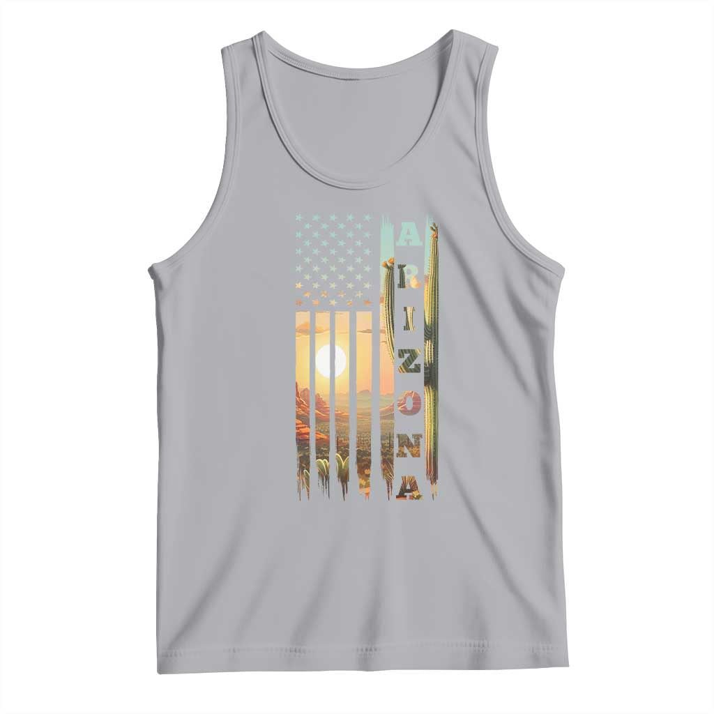 Patriotic Arizona State Flag Tank Top Southwest Landscape Gift TS12 Athletic Heather Print Your Wear