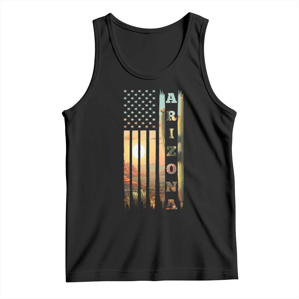 Patriotic Arizona State Flag Tank Top Southwest Landscape Gift TS12 Black Print Your Wear