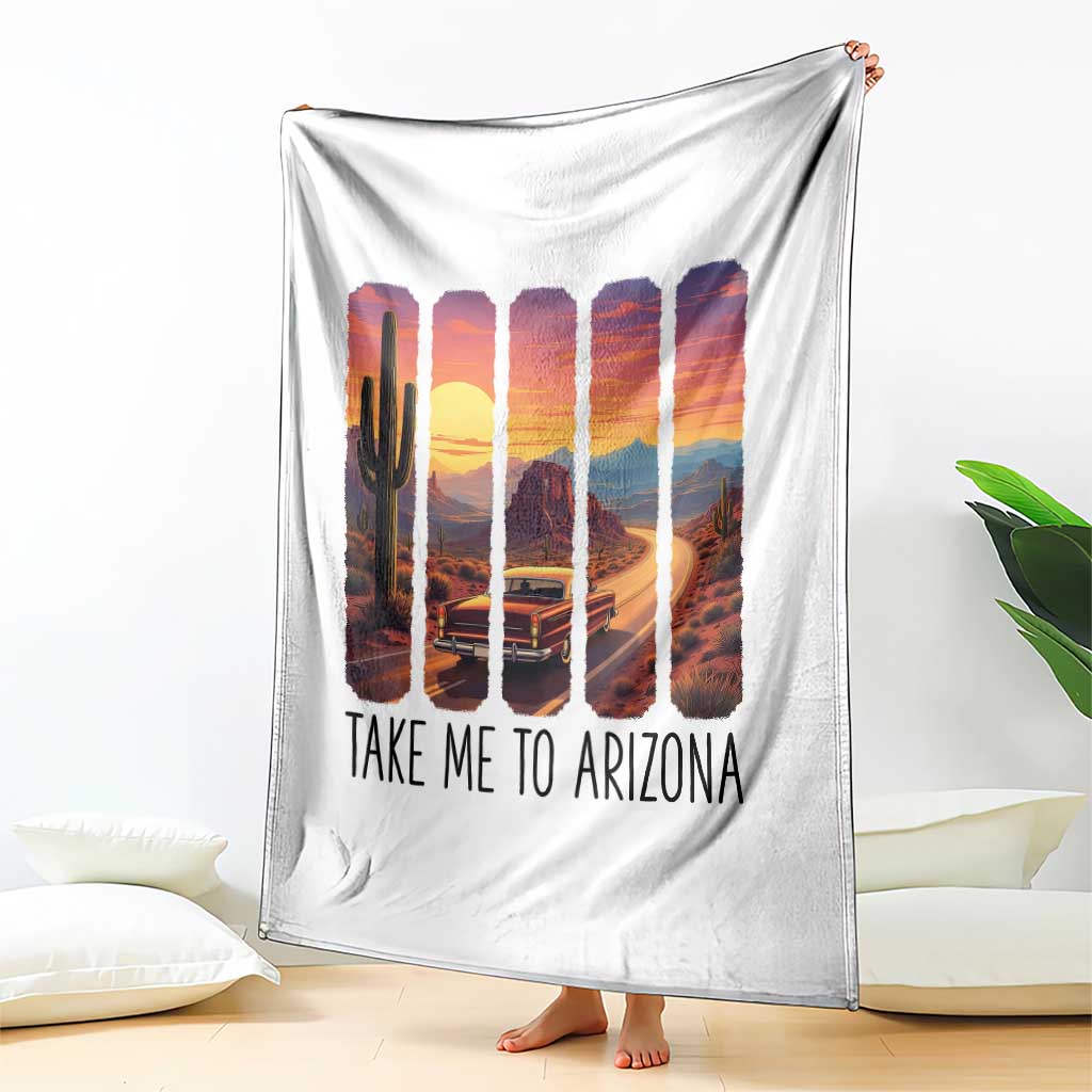 Arizona Desert Cactus Western Adventure Throw Blanket Take Me To AZ TS12 Print Your Wear