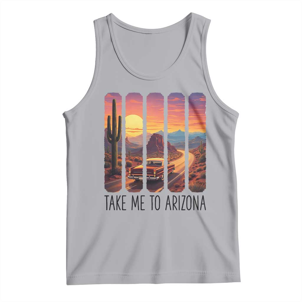 Arizona Desert Cactus Western Adventure Tank Top Take Me To AZ TS12 Athletic Heather Print Your Wear