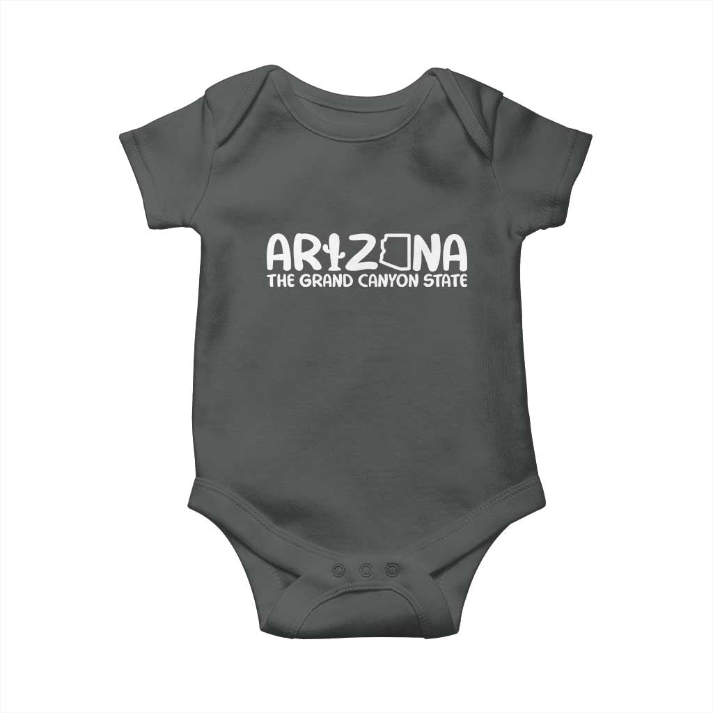 Arizona State Pride Baby Onesie The Grand Canyon State Souvenir TS12 Dark Heather Print Your Wear