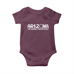 Arizona State Pride Baby Onesie The Grand Canyon State Souvenir TS12 Maroon Print Your Wear