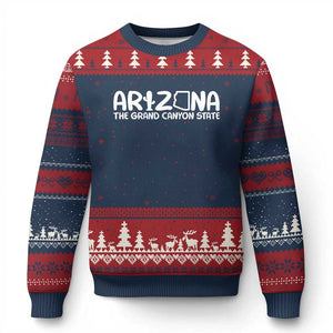Arizona State Pride Ugly Christmas Sweater The Grand Canyon State Souvenir TS12 Navy Red Print Your Wear