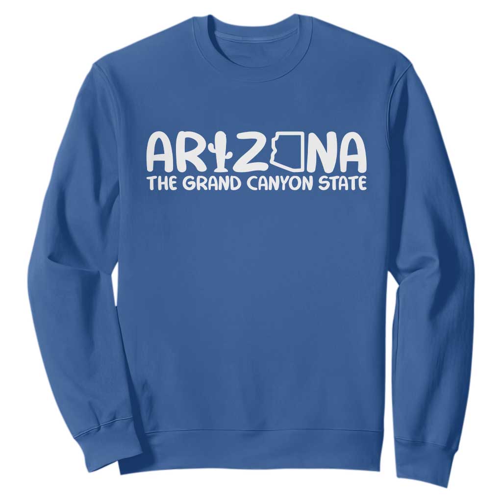 Arizona State Pride Sweatshirt The Grand Canyon State Souvenir TS12 Royal Blue Print Your Wear