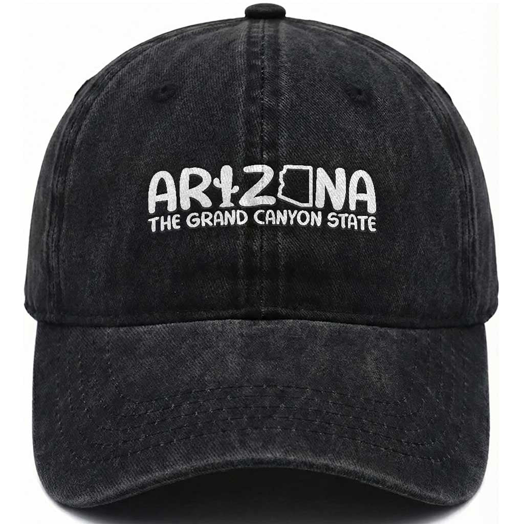 Arizona State Pride Washed Cotton Baseball Cap The Grand Canyon State Souvenir TS12 Print Your Wear