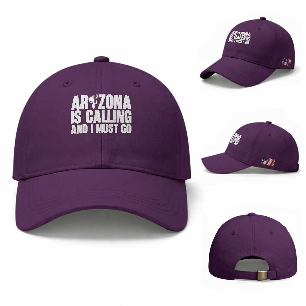 Arizona Is Calling And I Must Go Baseball Cap Gift For Arizona Lover TS12 Baseball Cap Universal Fit Purple Print Your Wear