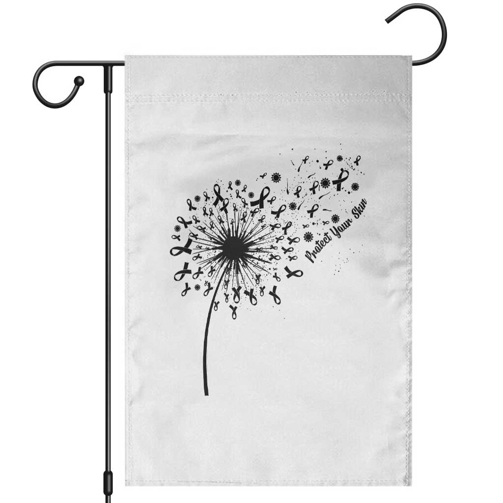 Protect Your Skin Garden Flag Melanoma Awareness Dandelion Gift TS12 White Print Your Wear