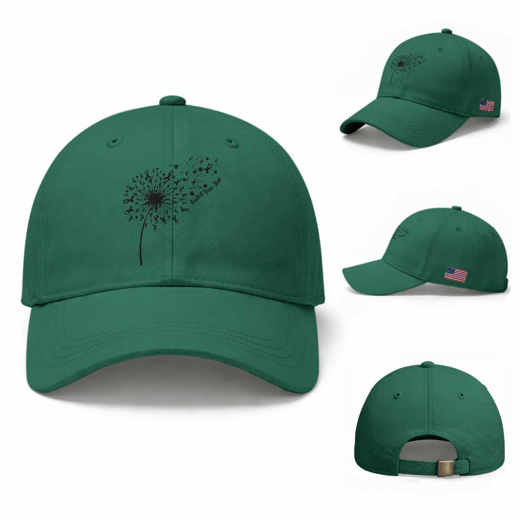 Protect Your Skin Baseball Cap Melanoma Awareness Dandelion Gift TS12 Baseball Cap Universal Fit Irish Green Print Your Wear