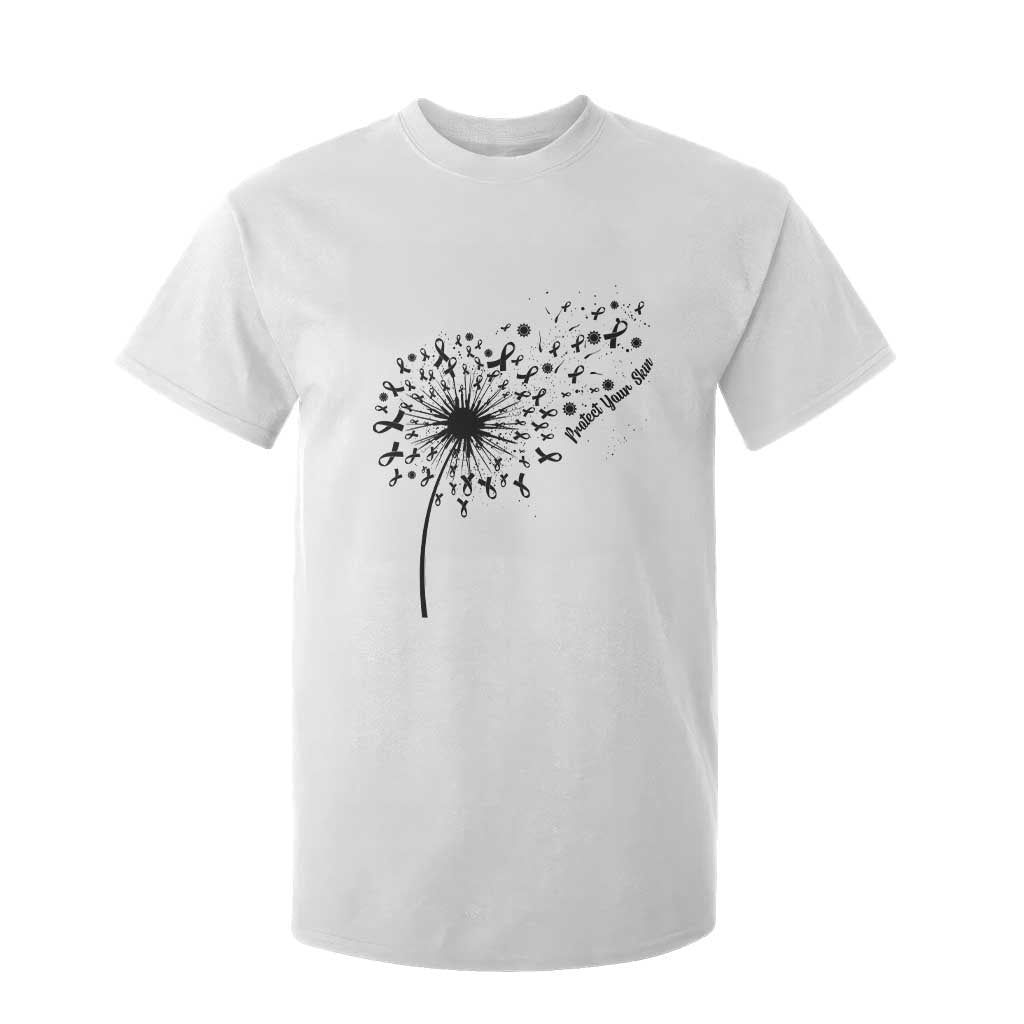 Protect Your Skin T Shirt For Kid Melanoma Awareness Dandelion Gift TS12 White Print Your Wear