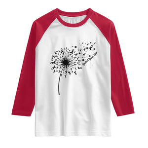 Protect Your Skin Raglan Shirt Melanoma Awareness Dandelion Gift TS12 White Red Print Your Wear