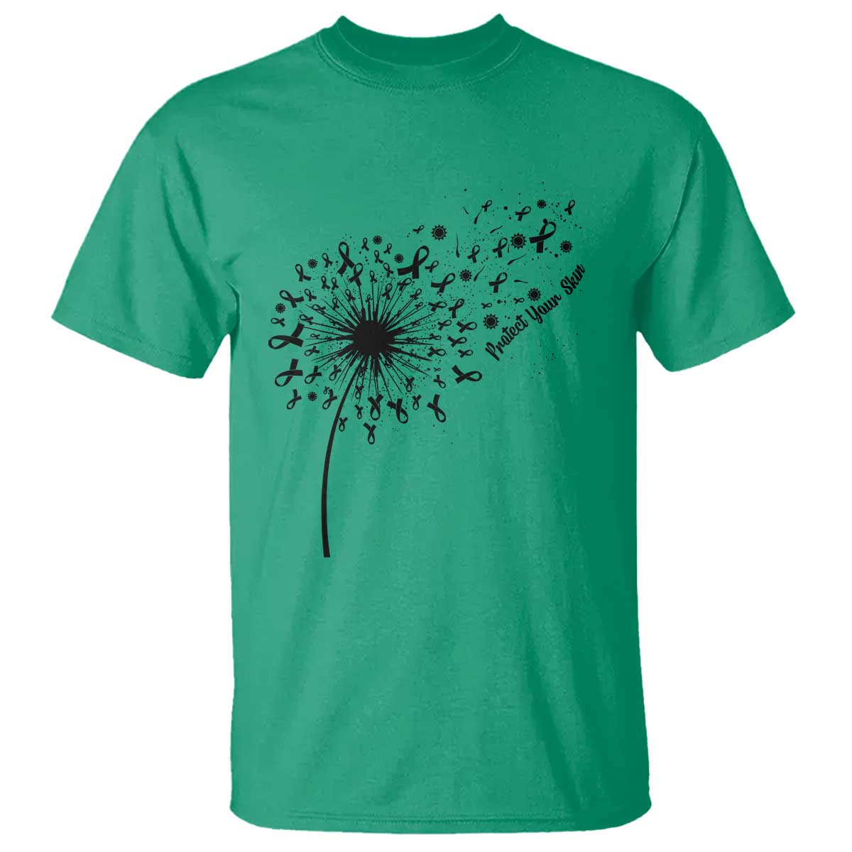 Protect Your Skin T Shirt Melanoma Awareness Dandelion Gift TS12 Irish Green Print Your Wear
