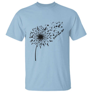Protect Your Skin T Shirt Melanoma Awareness Dandelion Gift TS12 Light Blue Print Your Wear