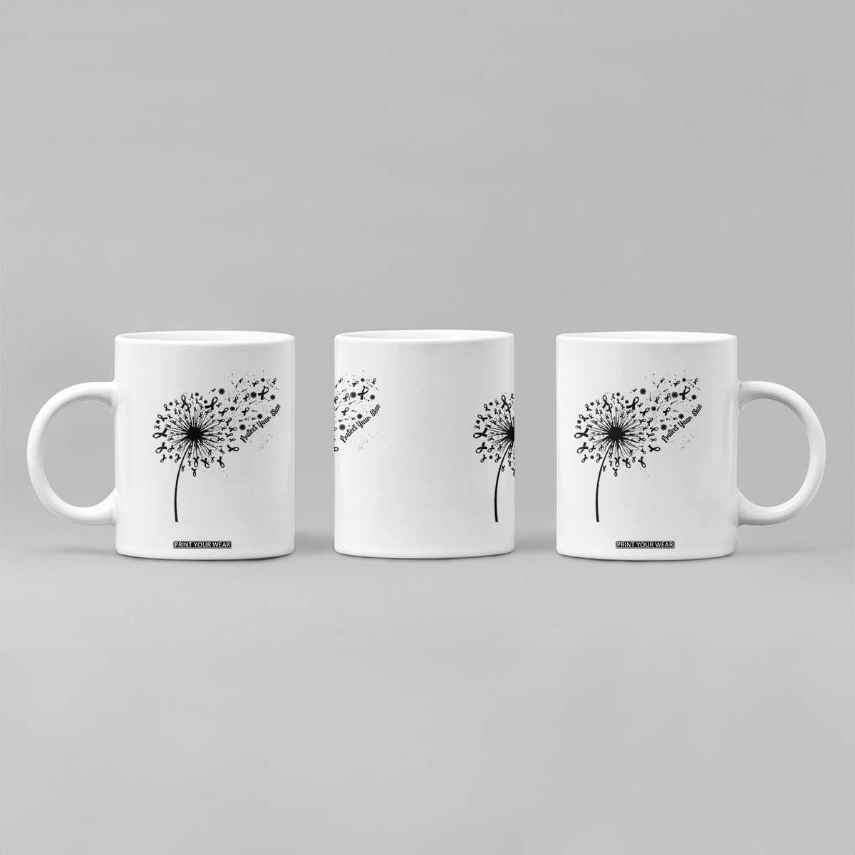 Protect Your Skin Coffee Mug Melanoma Awareness Dandelion Gift TS12 Print Your Wear