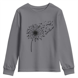 Protect Your Skin Youth Sweatshirt Melanoma Awareness Dandelion Gift TS12 Charcoal Print Your Wear