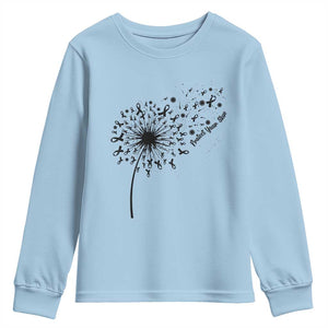 Protect Your Skin Youth Sweatshirt Melanoma Awareness Dandelion Gift TS12 Light Blue Print Your Wear