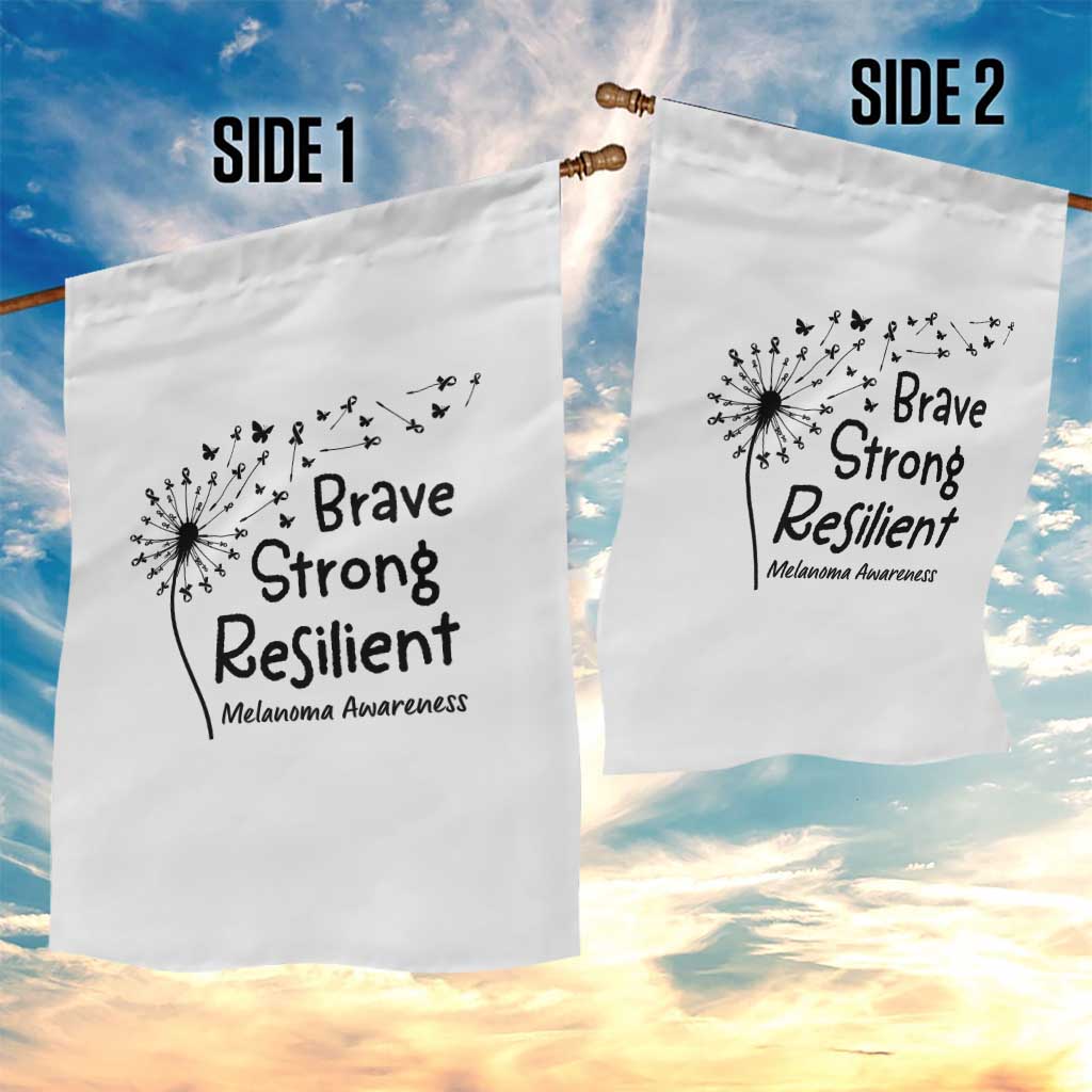 Brave Strong Resilient Garden Flag Melanoma Warrior Dandelion Gift TS12 Print Your Wear