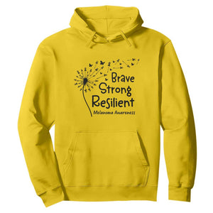 Brave Strong Resilient Hoodie Melanoma Warrior Dandelion Gift TS12 Daisy Print Your Wear