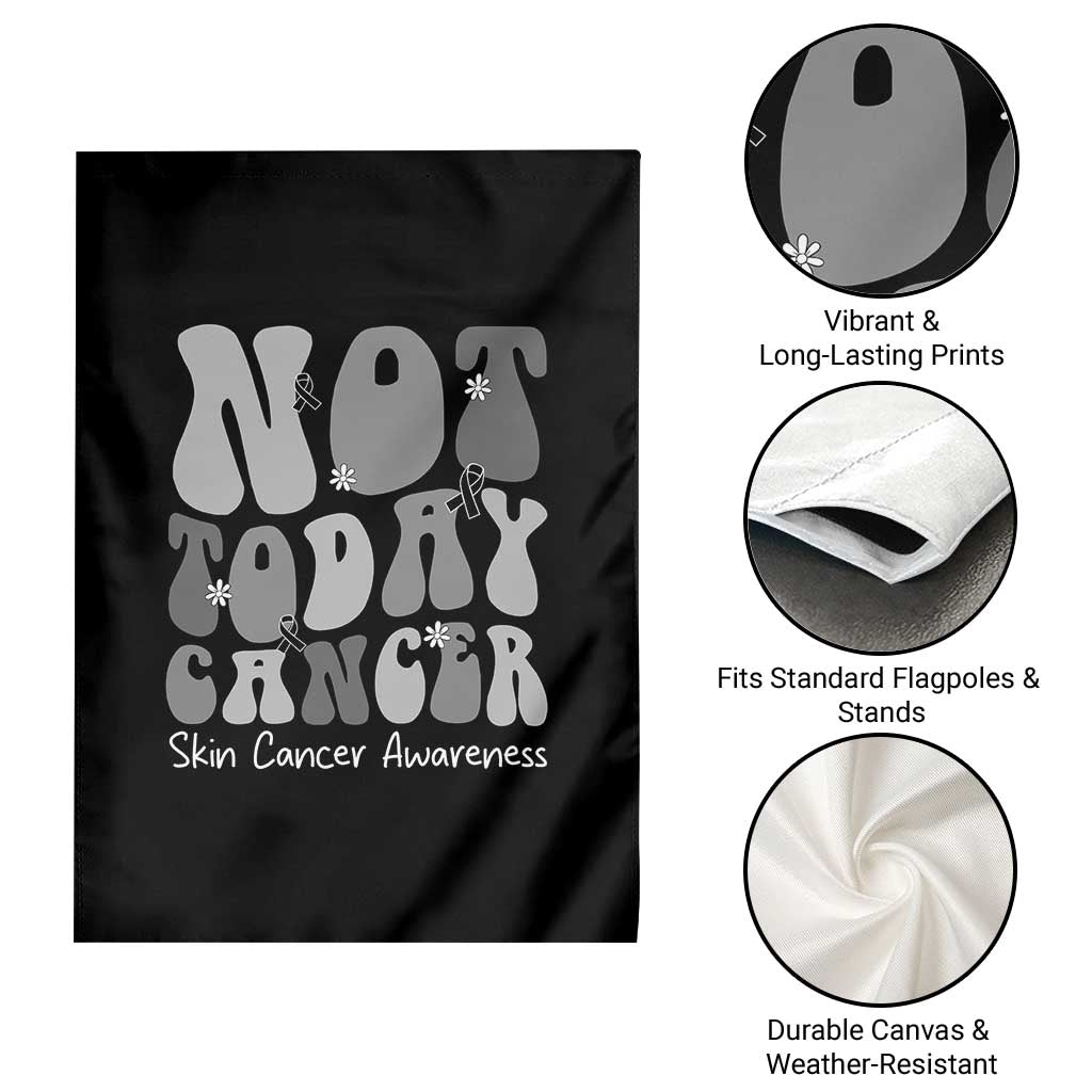 Not Today Melanoma Warrior Skeleton Cancer Fighter Garden Flag TS12 Print Your Wear