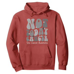 Not Today Melanoma Warrior Skeleton Cancer Fighter Hoodie TS12 Red Print Your Wear