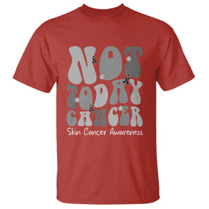 Not Today Melanoma Warrior Skeleton Cancer Fighter T Shirt TS12 Red Print Your Wear