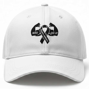 Melanoma Awareness Warrior Baseball Cap Never Give Up TS12 Print Your Wear