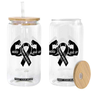 Melanoma Awareness Warrior Glass Can Never Give Up TS12 Print Your Wear