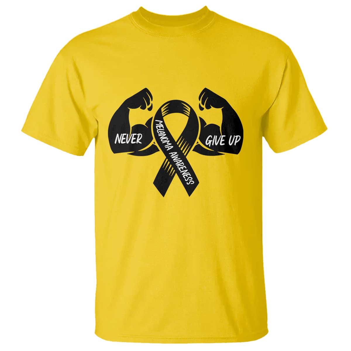 Melanoma Awareness Warrior T Shirt Never Give Up TS12 Daisy Print Your Wear