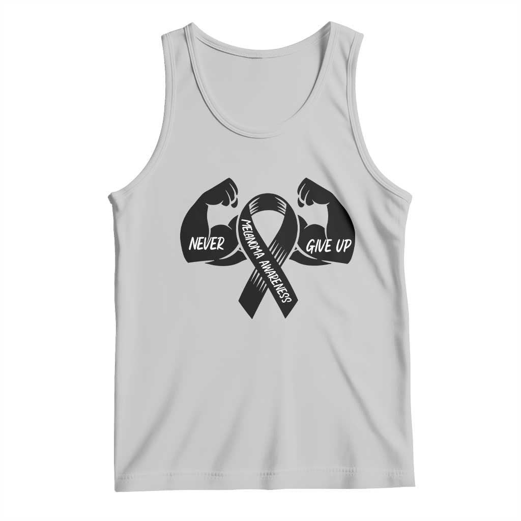 Melanoma Awareness Warrior Tank Top Never Give Up TS12 Ash Print Your Wear