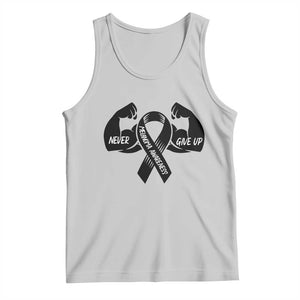 Melanoma Awareness Warrior Tank Top Never Give Up TS12 Ash Print Your Wear