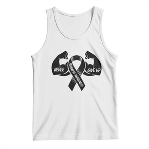 Melanoma Awareness Warrior Tank Top Never Give Up TS12 White Print Your Wear