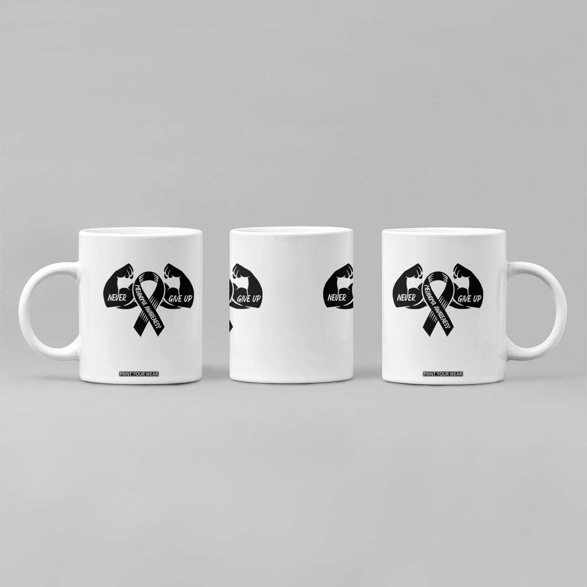 Melanoma Awareness Warrior Coffee Mug Never Give Up TS12 Print Your Wear