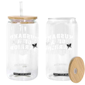 Husband Of A Warrior Glass Can Melanoma Awareness Wife Support TS12 Print Your Wear