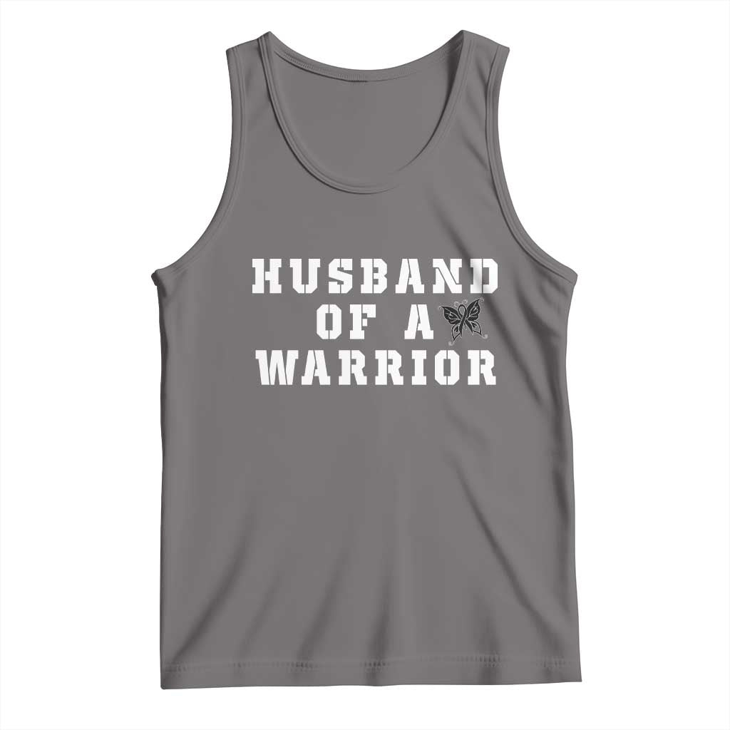 Husband Of A Warrior Tank Top Melanoma Awareness Wife Support TS12 Deep Heather Print Your Wear