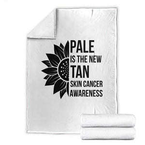 Skin Cancer Survivor Warrior Throw Blanket Pale Is The New Tan TS12 White Print Your Wear