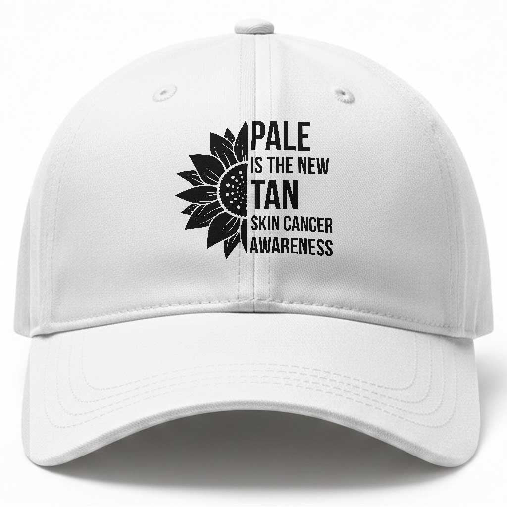 Skin Cancer Survivor Warrior Baseball Cap Pale Is The New Tan TS12 Print Your Wear