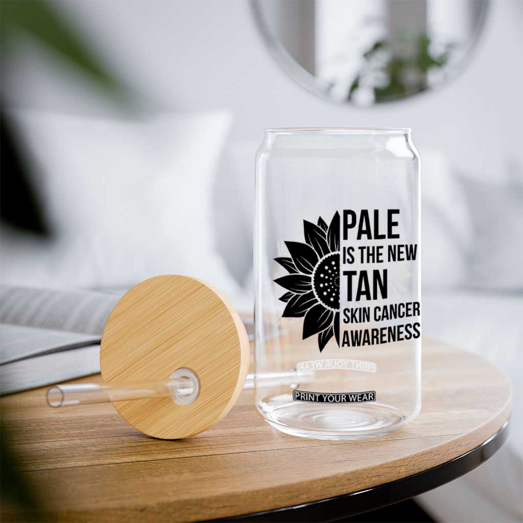 Skin Cancer Survivor Warrior Glass Can Pale Is The New Tan TS12 Print Your Wear