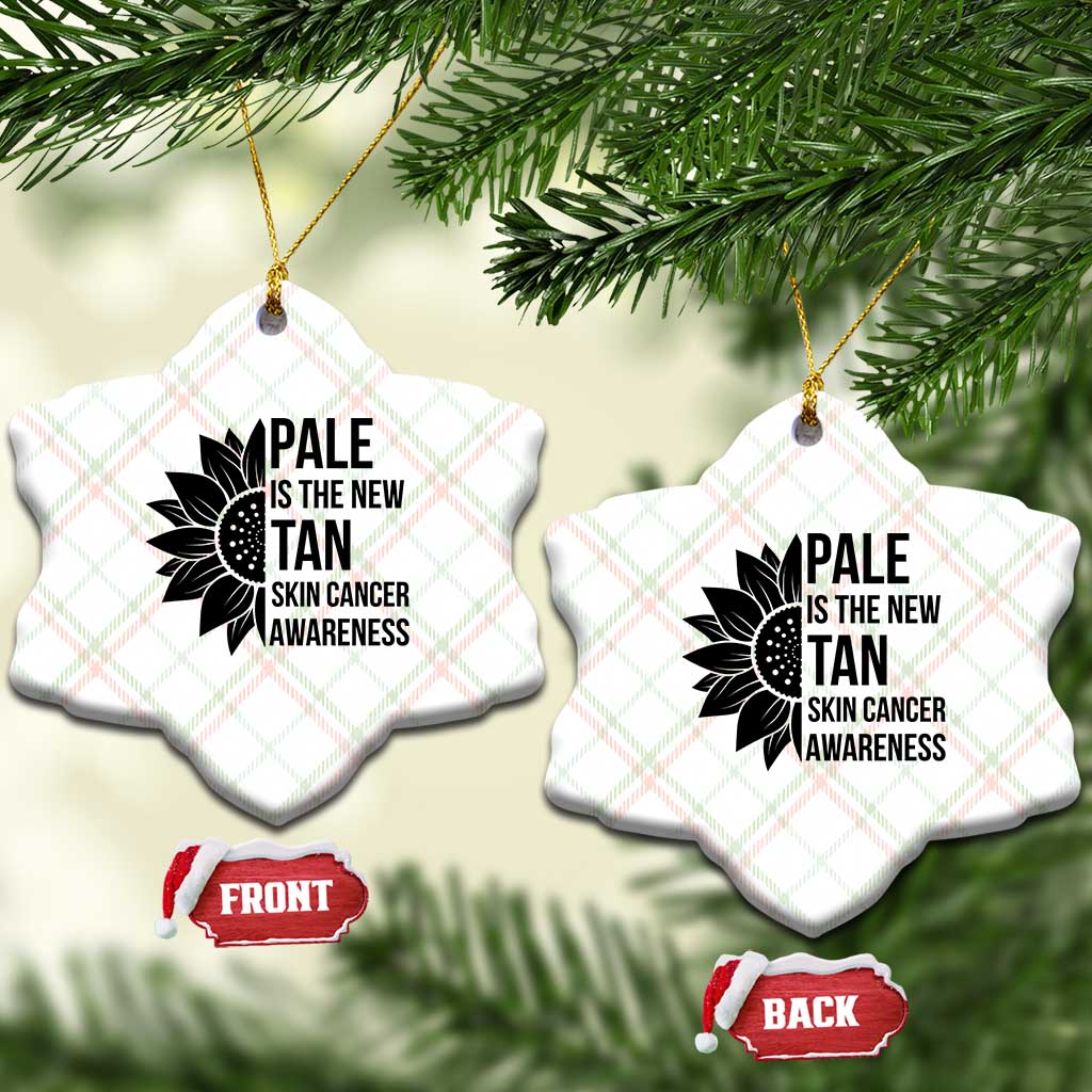 Skin Cancer Survivor Warrior Ceramic Ornament Pale Is The New Tan TS12 Print Your Wear