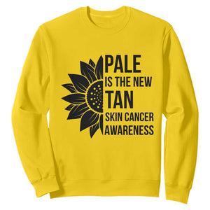 Skin Cancer Survivor Warrior Sweatshirt Pale Is The New Tan TS12 Daisy Print Your Wear