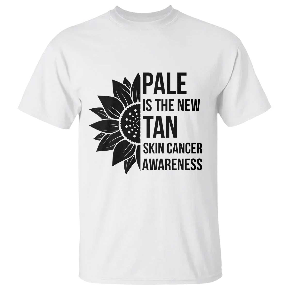 Skin Cancer Survivor Warrior T Shirt Pale Is The New Tan TS12 White Print Your Wear